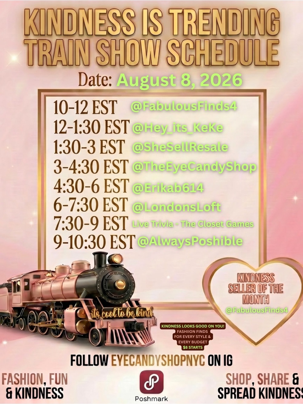 Kindness Is Trending Train Show Saturday August 8, 2026 - Picture 2 of 3